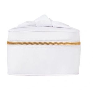 STONEY CLOVER LANE X TARGET LARGE WHITE TERRY CLOTH POUCH W/RAINBOW GINGHAM